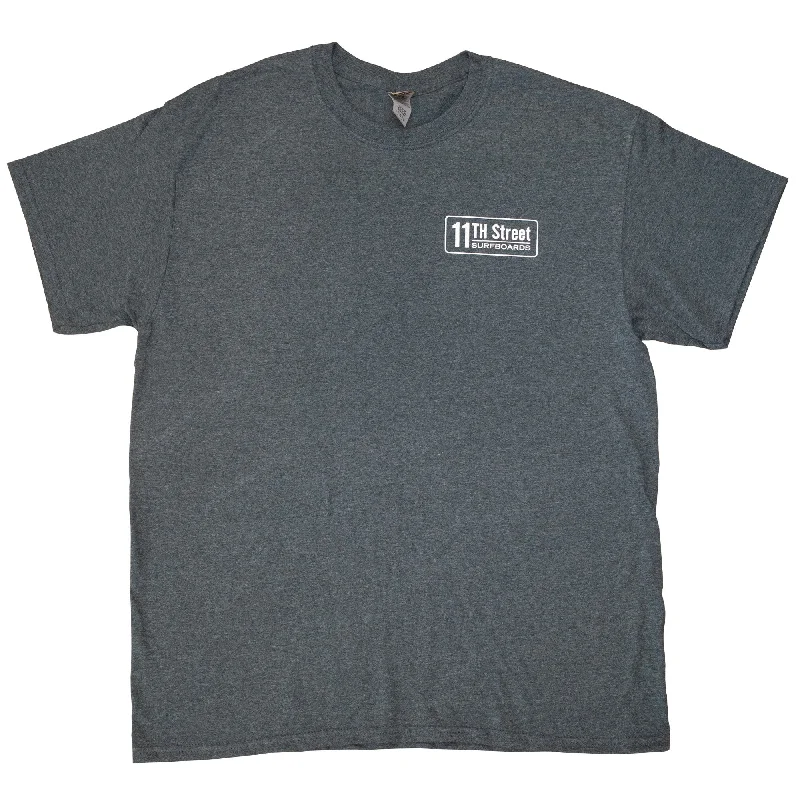 11th Street Surfboards Men's S/S T-Shirt - Grey