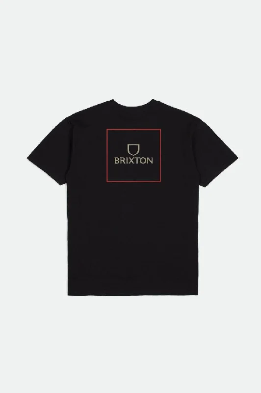 Alpha Square S/S Standard Tee - Black/Casa Red/Sand