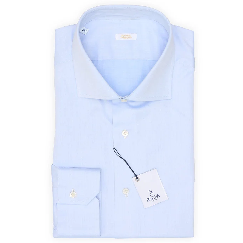 BARBA Napoli Handmade Blue Cotton Dress Shirt EU 45 NEW US 18