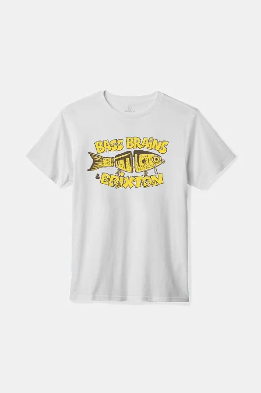 Bass Brains Bait S/S Standard T-Shirt - White