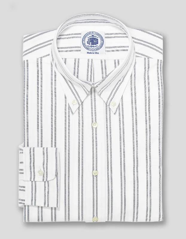 BLUE DOUBLE STRIPE OXFORD DRESS SHIRT