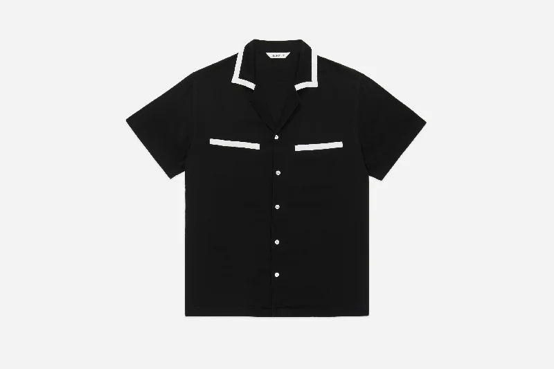 Bowling Shirt ~ Black Silk