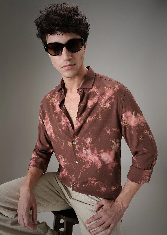 Brown Dye Printed Shirt