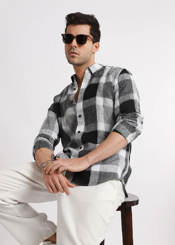 Pure Irish Linen Checks Shirt