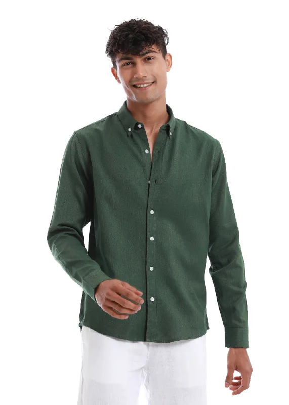 Cilantro Green Blended Linen shirt