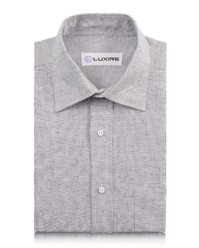 Cotton Linen: Black White Chambray Shirt