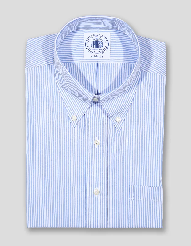 BLUE CANDY STRIPE DRESS SHIRT