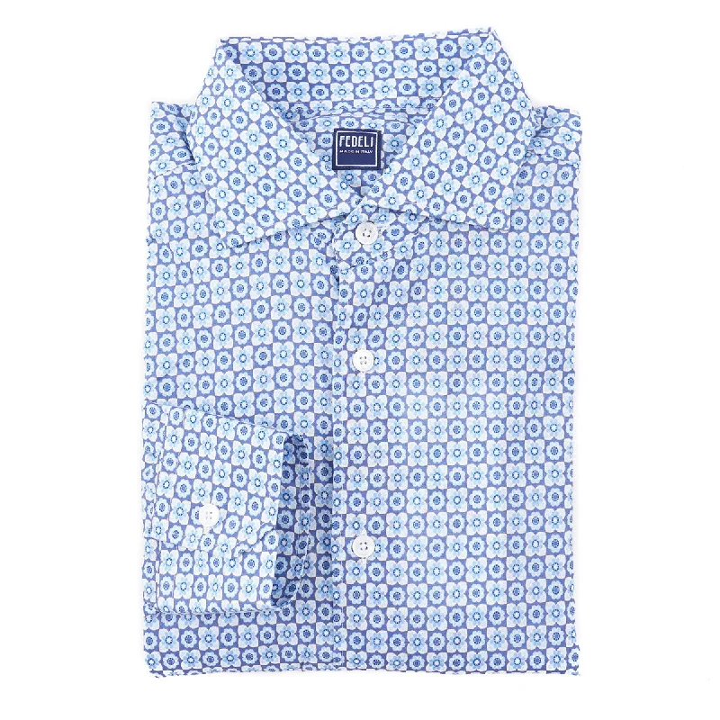 Fedeli Lightweight Printed Cotton Shirt