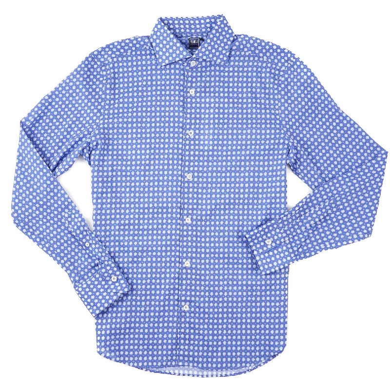 Fedeli Lightweight Printed Cotton Shirt