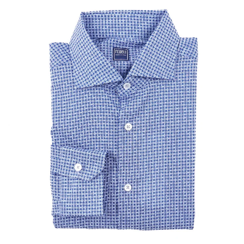 Fedeli Lightweight Printed Cotton Shirt