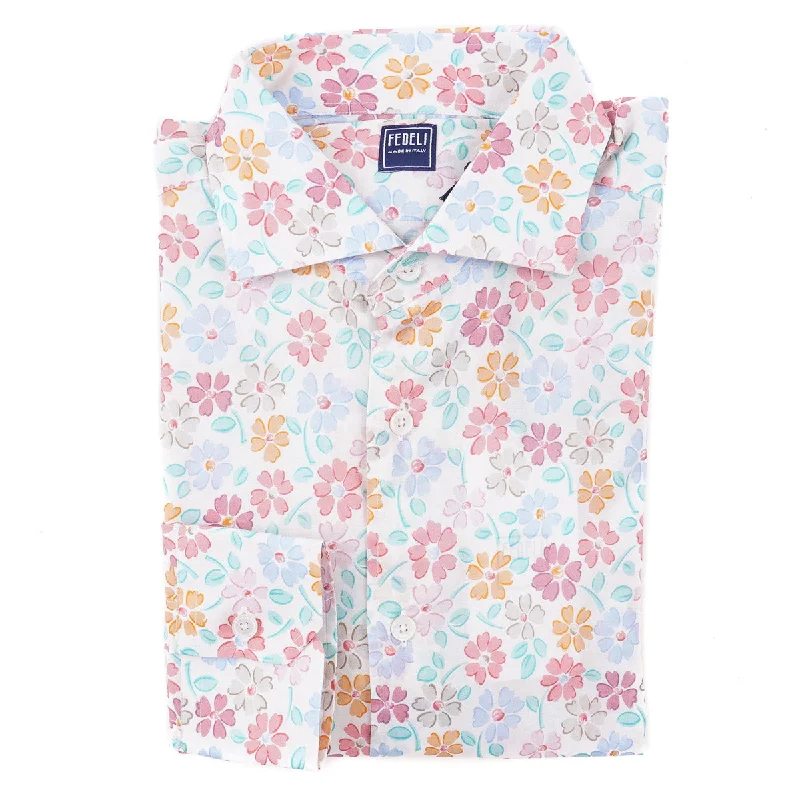 Fedeli Lightweight Printed Cotton Shirt