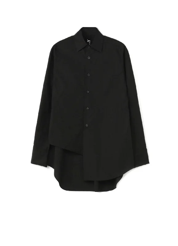 100/2 COTTON BROADCLOTH ASYMMETRIC SHIRT