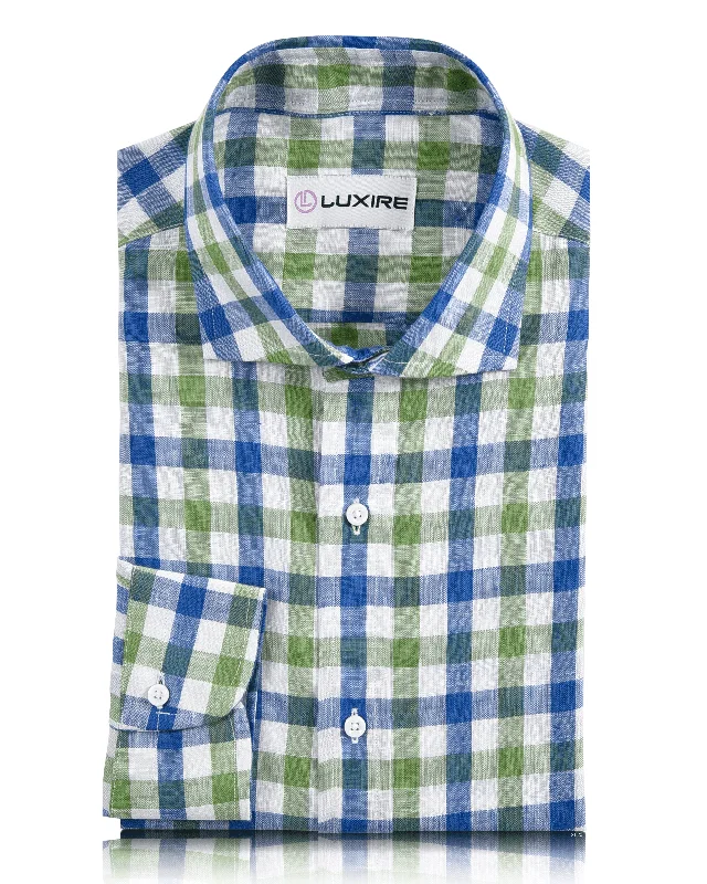 Green Blue Gingham Shirt