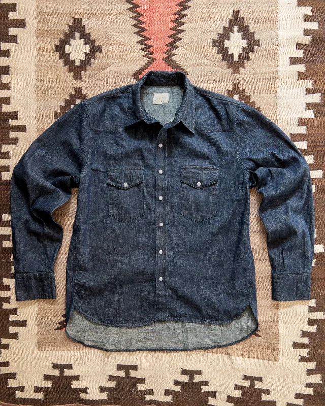 Denim Pearlsnap Shirt - Rinsed Indigo