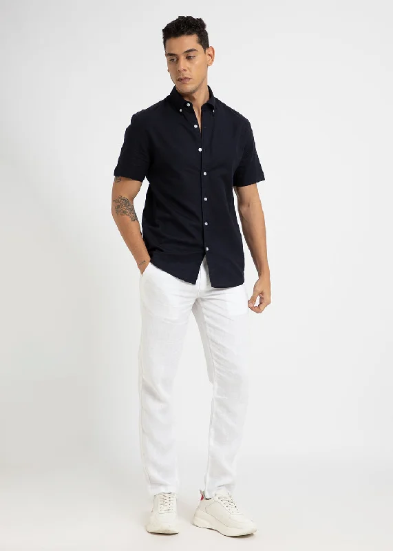 Ink Blue Cotton Linen Shirt