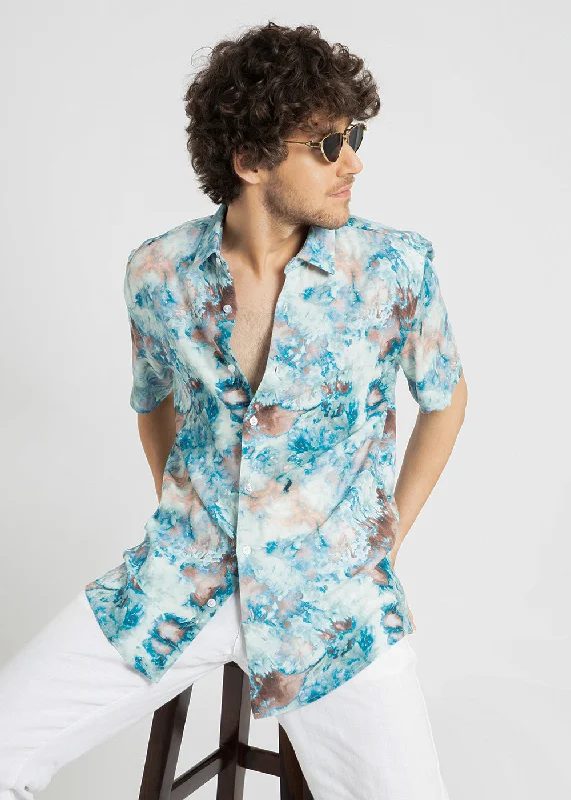 Marbleized Half Sleeve shirt