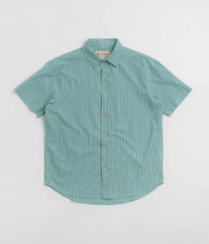 Mollusk Summer Shirt - Blue Teal Stripe