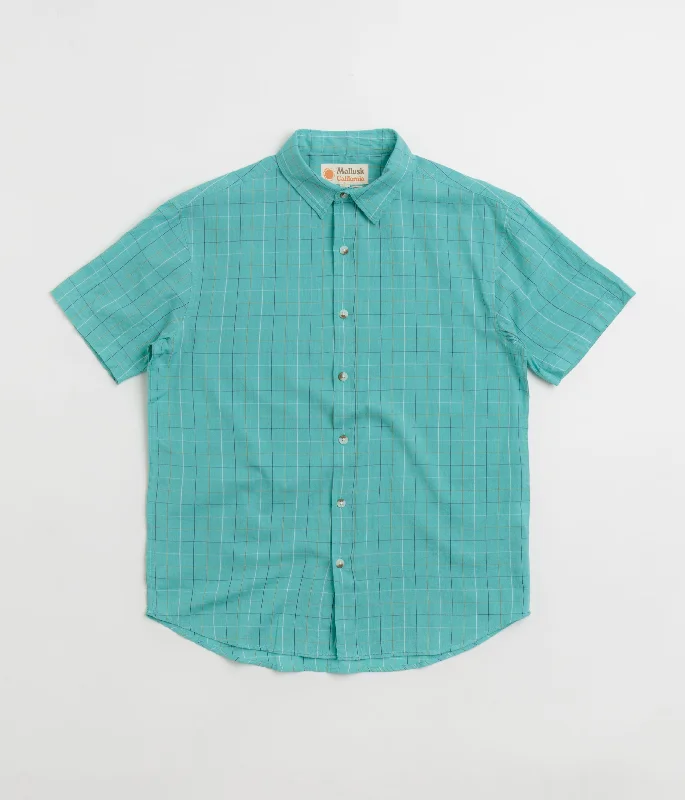 Mollusk Summer Shirt - Cyan Windowpane