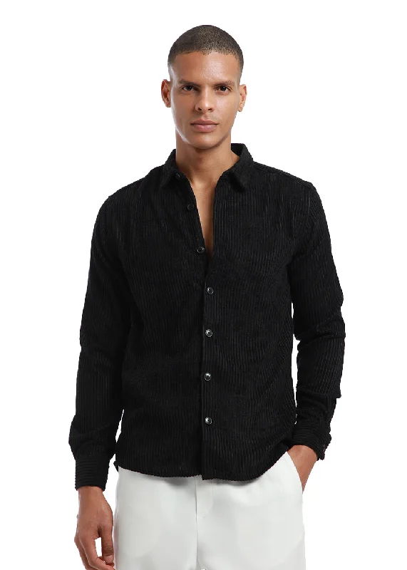 Night Sky Black Corduroy Shirt