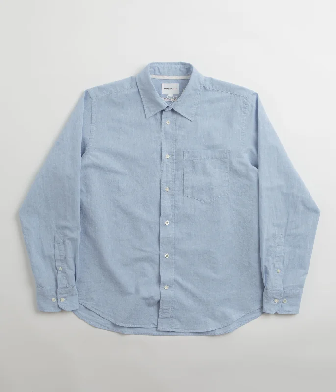 Norse Projects Algot Relaxed Cotton Linen Shirt - Pale Blue