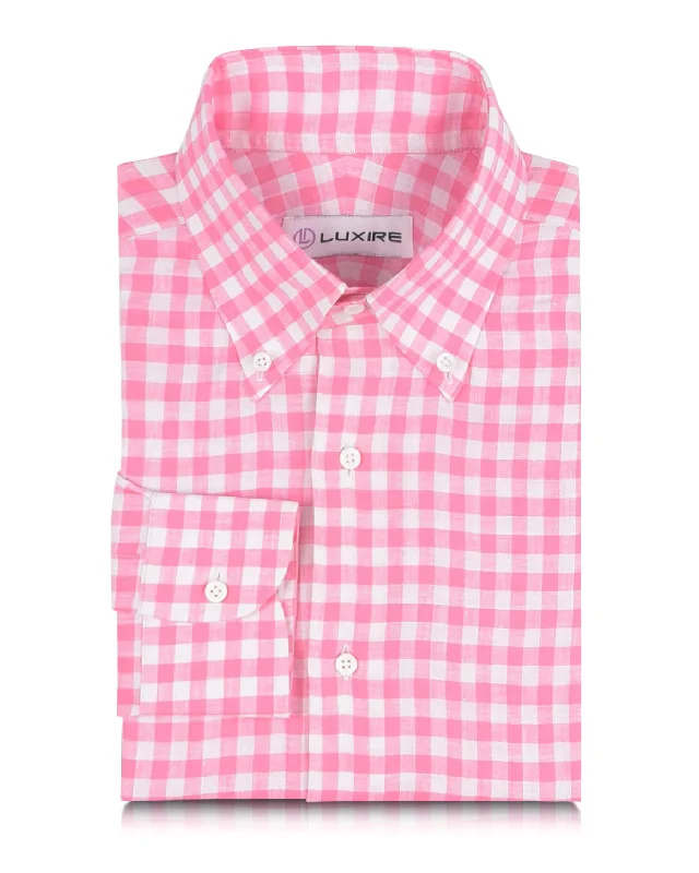 Pink Linen Gingham