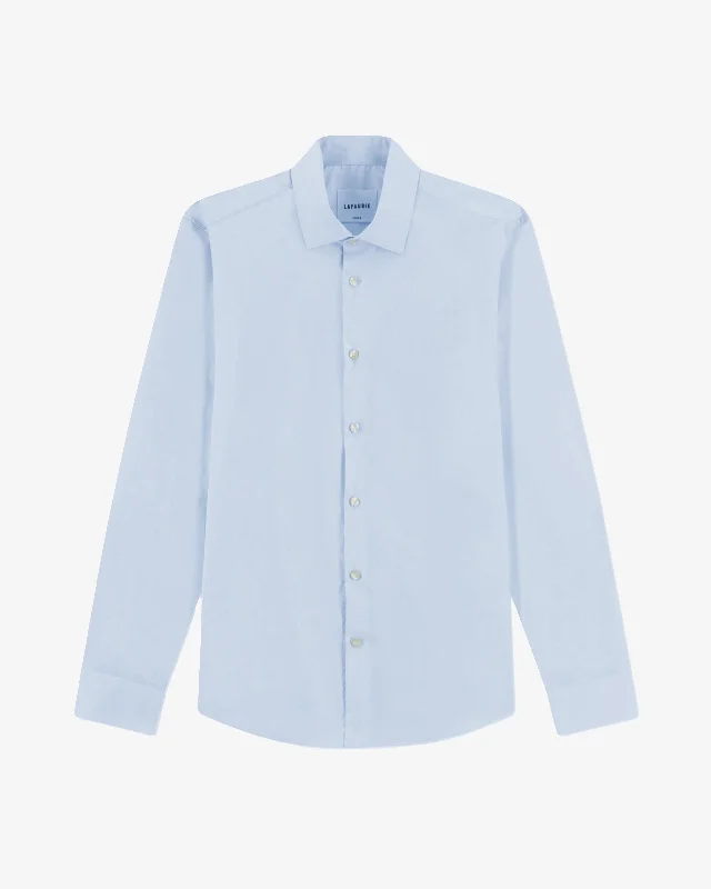 POPELINE Shirt - Bleu Azur