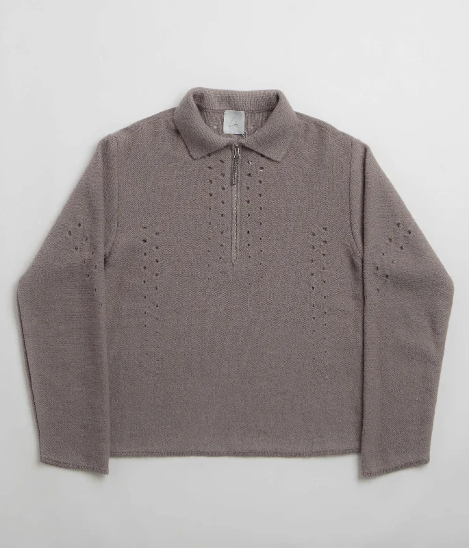 ROA Mohair Polo Shirt - Taupe