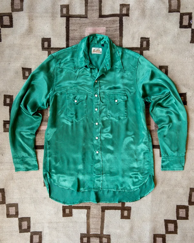 Satin Rodeo Shirt - Evergreen