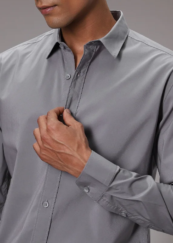 Shale Grey Cotton Shirt