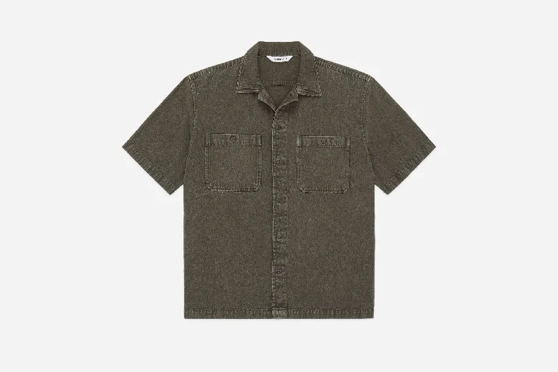 Short Sleeve Workshirt ~ Umber Stonewash