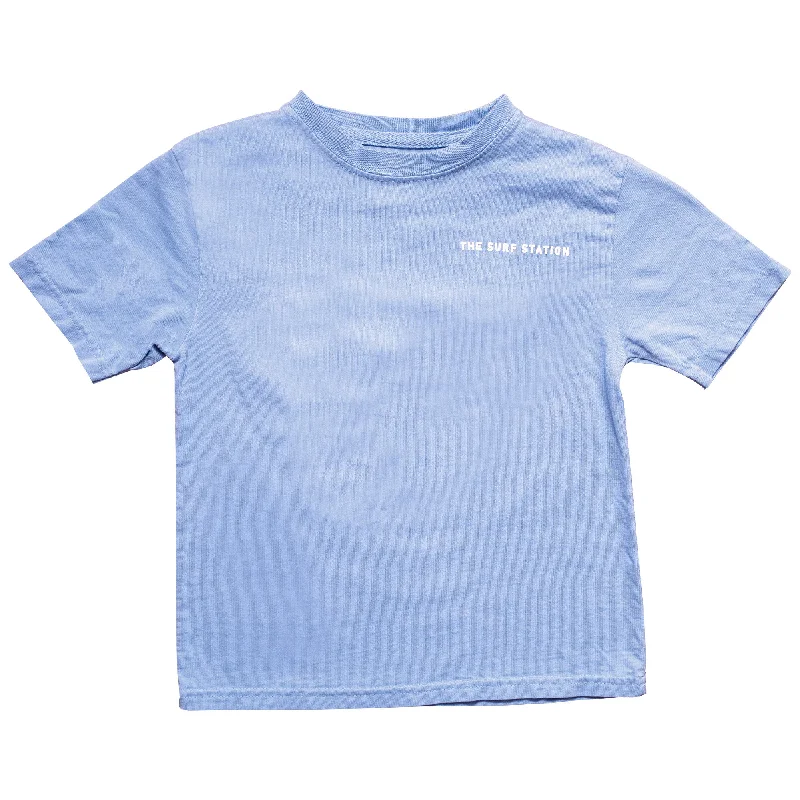 Surf Station Arch Logo 2.0 Youth Boy's S/S T-Shirt - Blue