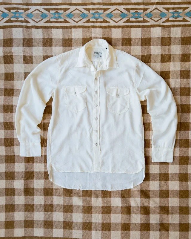 Tencel Gabardine Pearlsnap Shirt - Natural