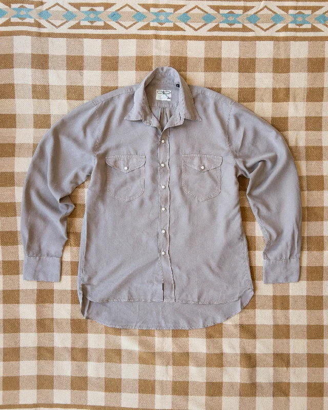 Tencel Gabardine Pearlsnap Shirt - Nutmeg