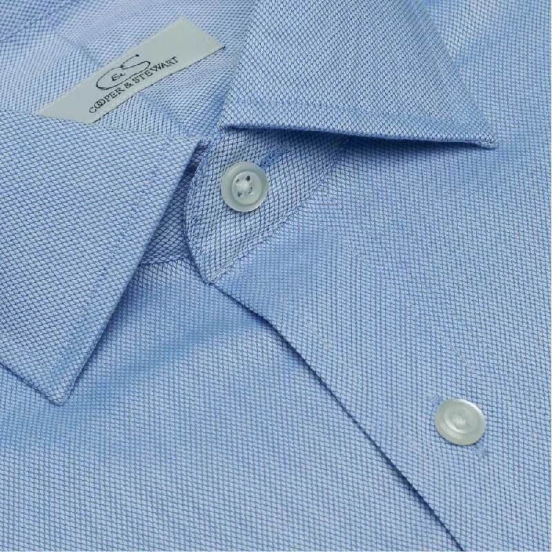 The Worthington - Wrinkle-Free Royal Oxford Cotton Dress Shirt in Blue by Cooper & Stewart