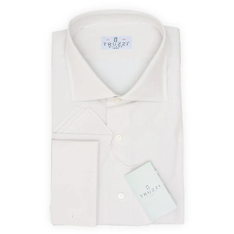 TRUZZI Milano Mint Green Cotton French Cuff Dress Shirt EU 45 NEW US 18