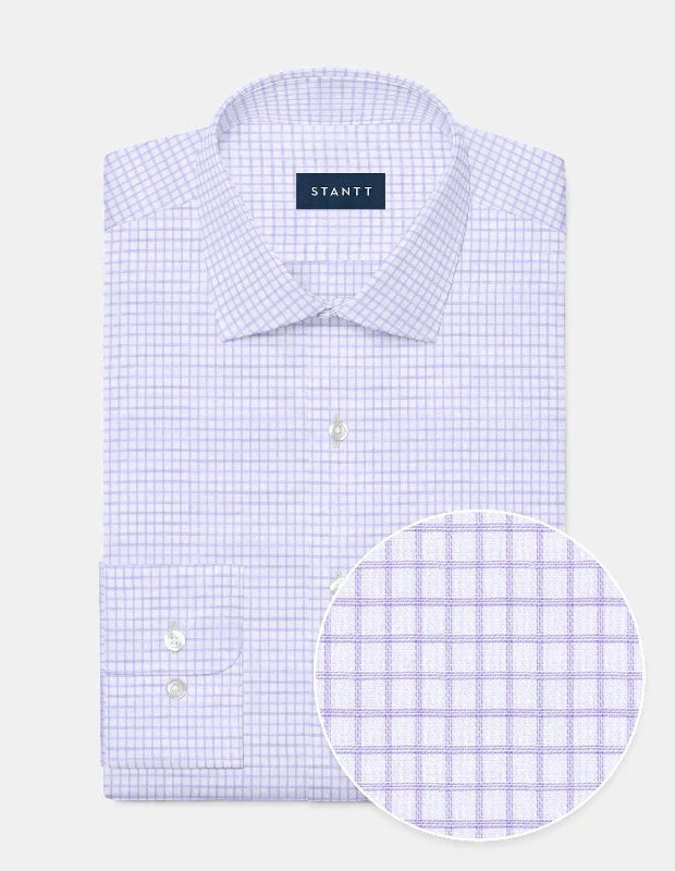 Wrinkle-Resistant Grid Check - Lavender