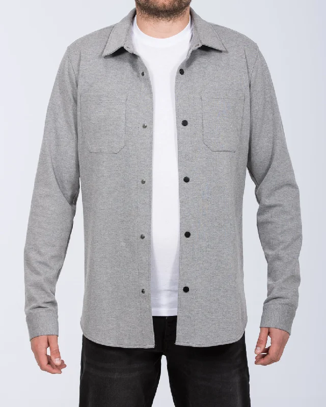 2t Ezra Tall Jersey Shacket (charcoal)