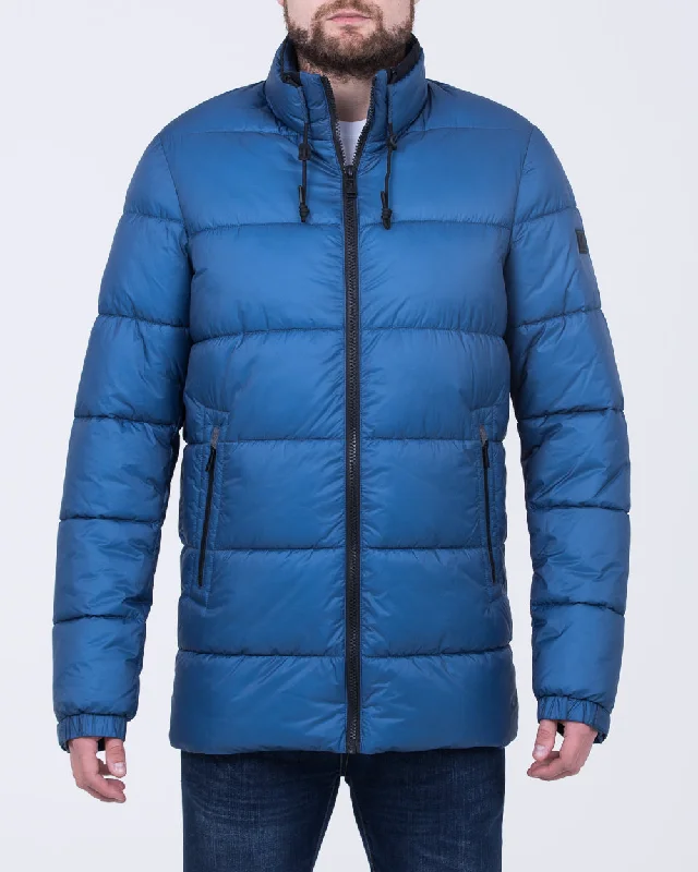 Cabano Tall Hoodless Puffer Jacket (ocean blue)