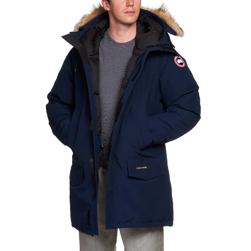 CANADA GOOSE Langford Parka 2062M 63 Atlantic Navy Blue Down Jacket Fur Ruff