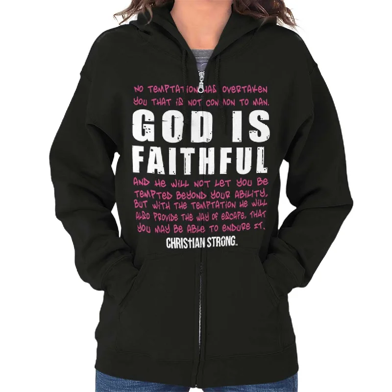 God is Faithful Zip Hoodie