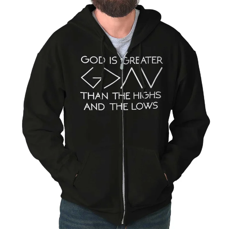 God is Greater Zip Hoodie