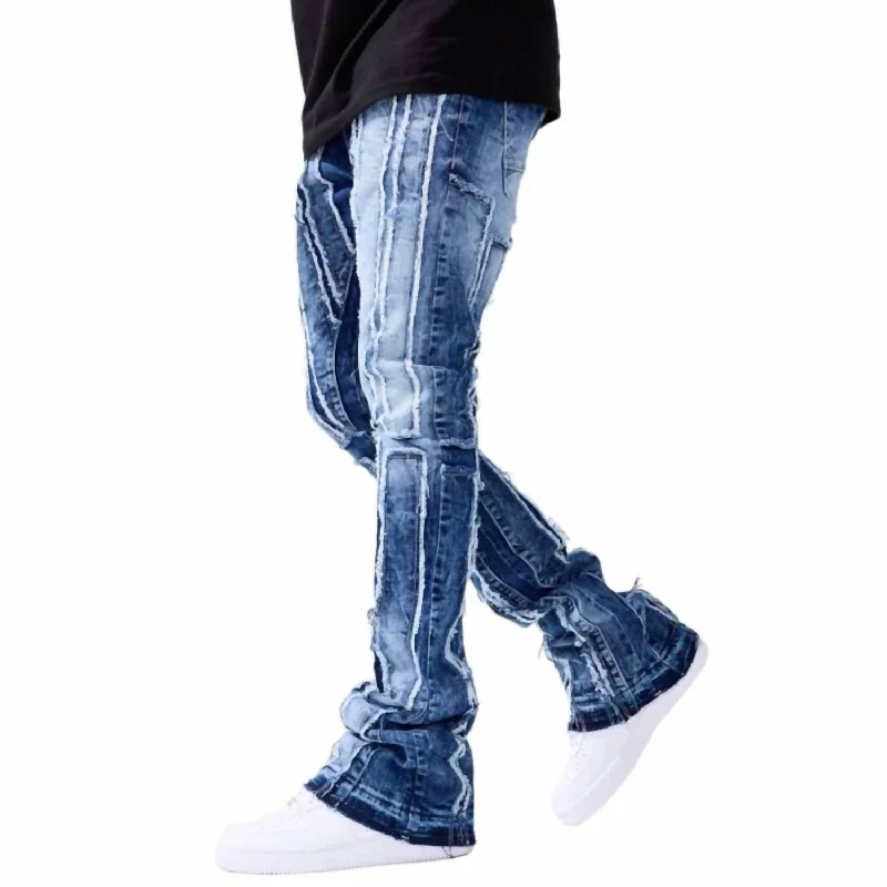 Men's Ross Stacked Brazen Denim Jean In Medium Blue