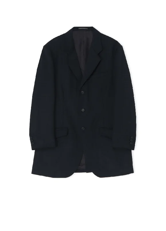 WOOL GABARDINE JACKET WITH FLAP POCKETS