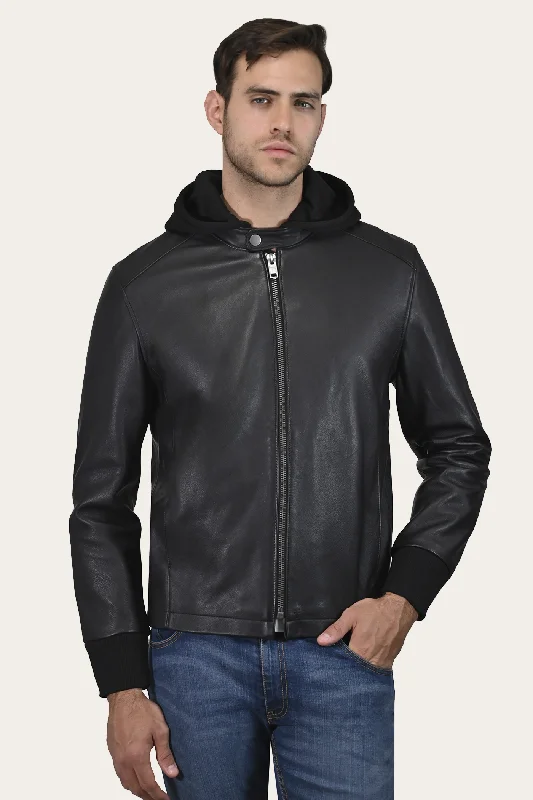 Modern Racer Jacket With Hood