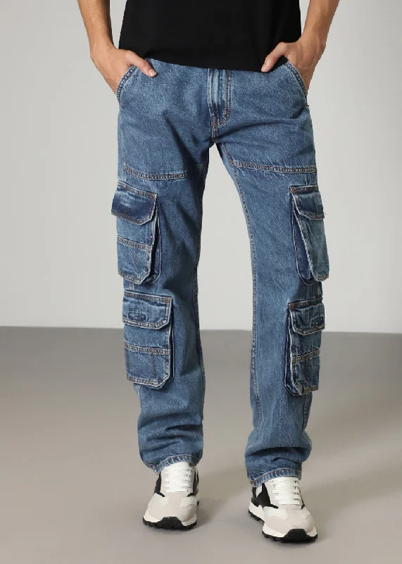 Opal Blue Baggy Fit Denim