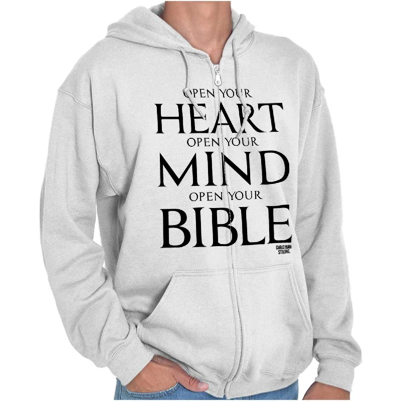 Open Your Bible Zip Hoodie