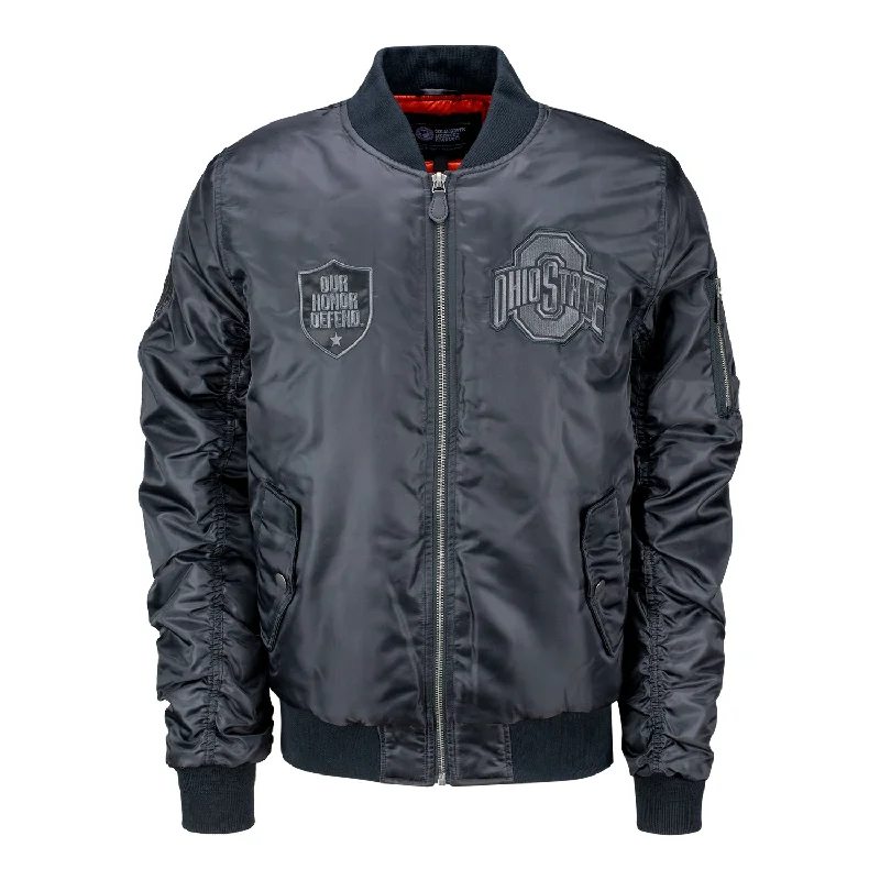 Ohio State Buckeyes G III Our Honor Defend Aviator Full Zip Jacket