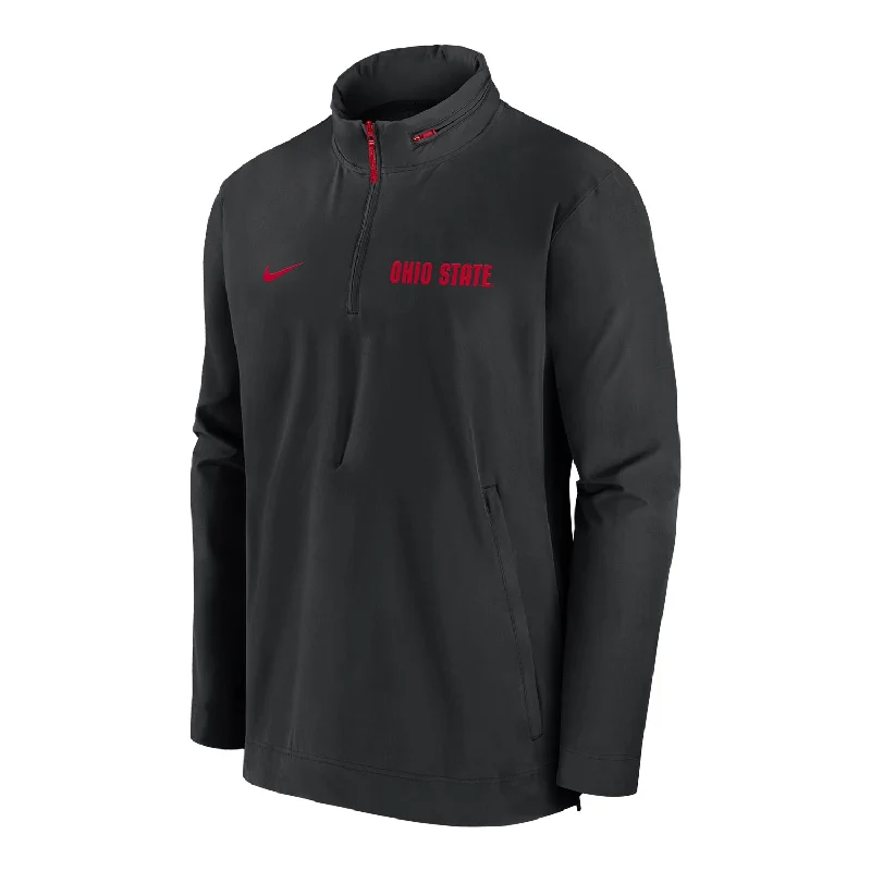 Ohio State Buckeyes Nike Sideline 1/4 Zip Light Weight Coach Black Jacket