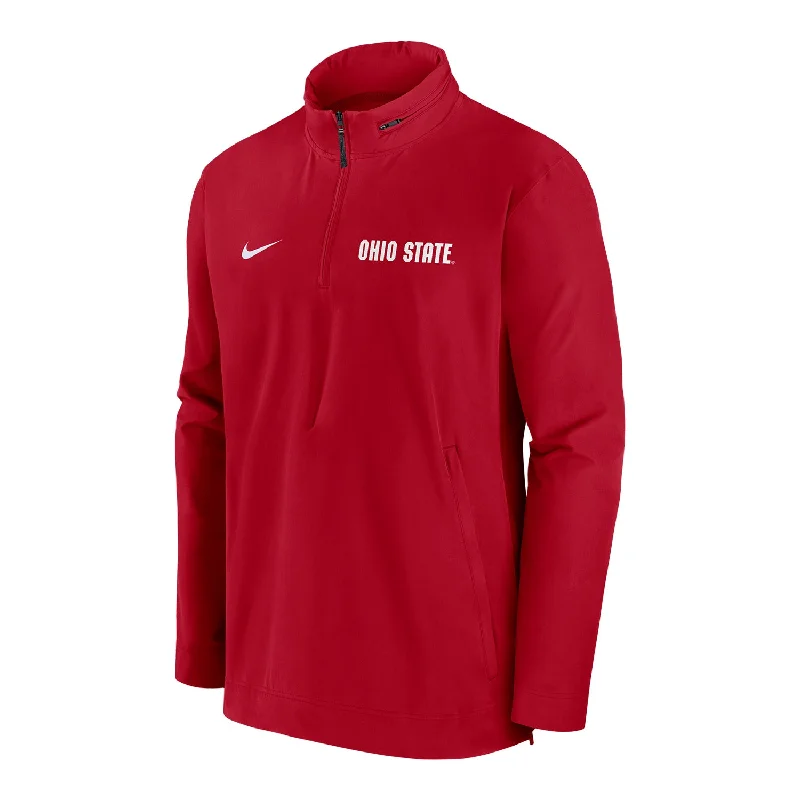 Ohio State Buckeyes Nike Sideline 1/4 Zip Light Weight Coach Scarlet Jacket