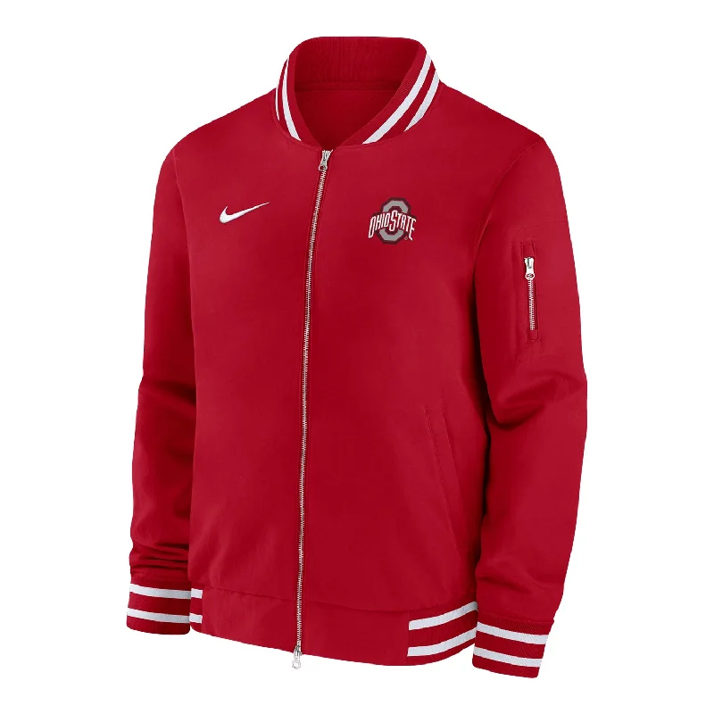 Ohio State Buckeyes Nike Sideline Bomber Scarlet Jacket